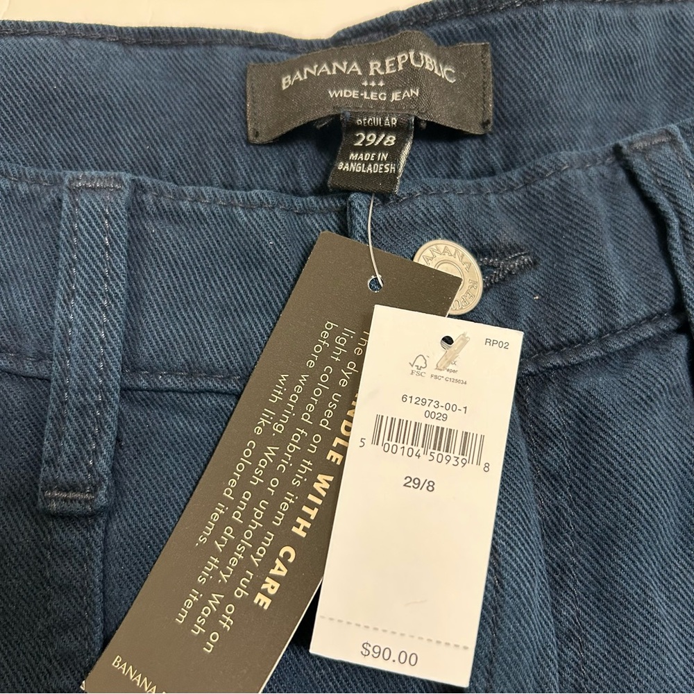 Banana Republic Women’s Wide leg jeans NWT size  29/8 - Picture 2 of 9